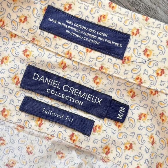 Daniel Cremieux Tailored Fit‎ Paisley Cotton Shirt Mens M Western Disco - Picture 6 of 7